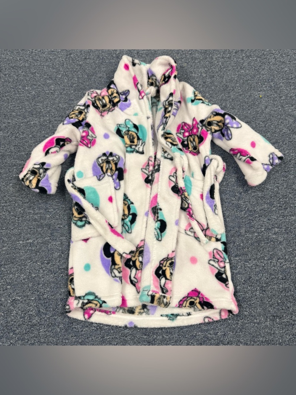 Disney Minnie Mouse Little Girls Bath Robe Plush Size 3T